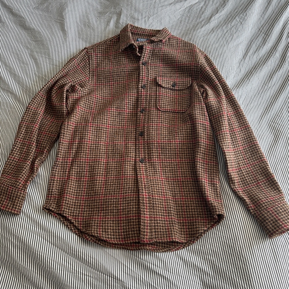 Polo by Ralph Lauren Brown and Red Shirt Jacket
